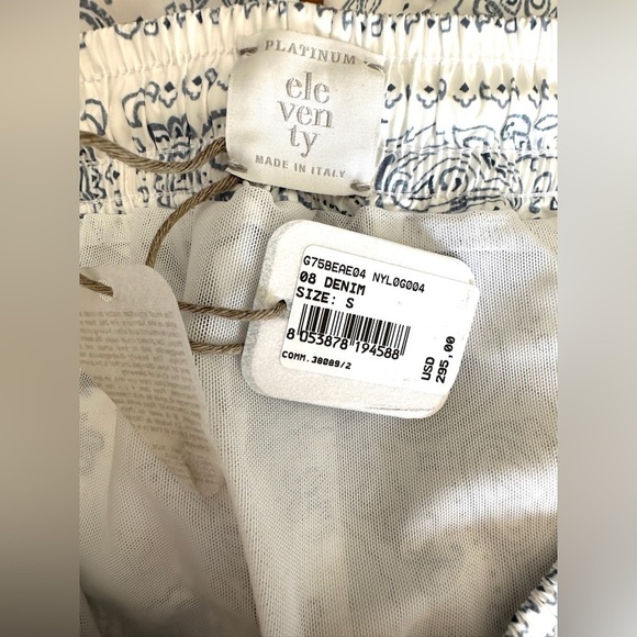 Eleventy Platinum Milano Italian Paisley Pattern Swim Shorts Small - Picture 8 of 8